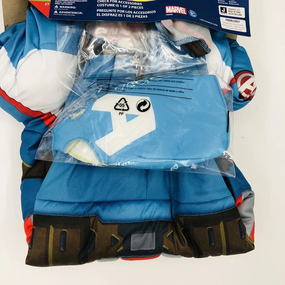 Rubie's Marvel Universe Captain America Boy's Costume Size 2T Toddler Cosplay